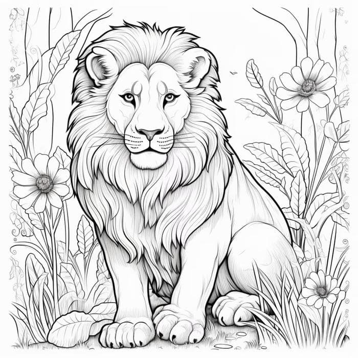 sư tử dễ thương cho bé tranh tô màu