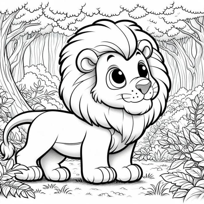 sư tử hoạt hình cho bé tô