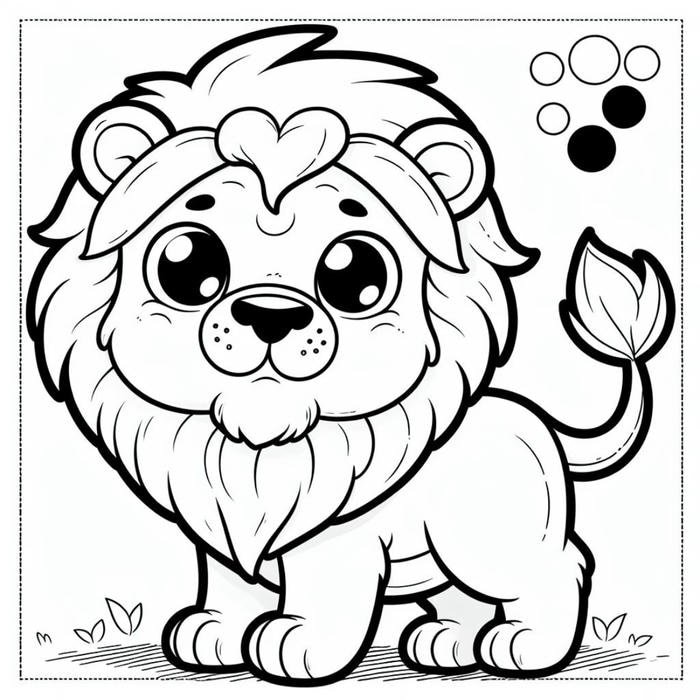 sư tử hoạt hình dễ tô