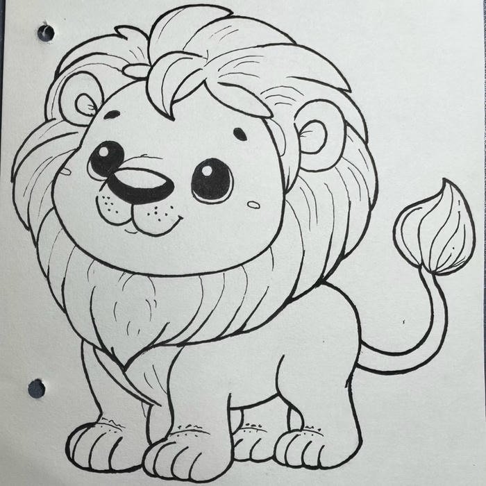 sư tử hoạt họa tranh tô màu