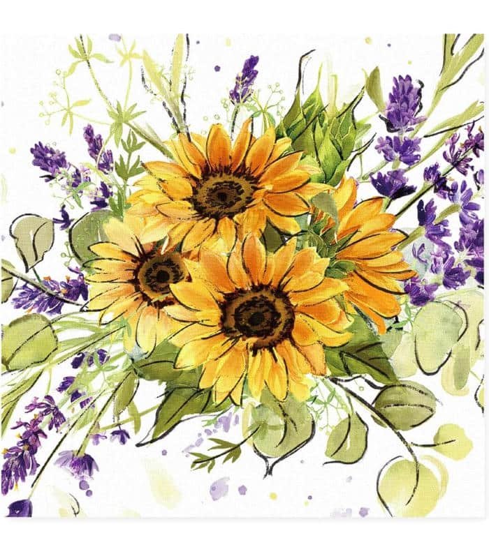 tấm ảnh tranh vẽ hướng dương mới mẻ