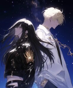 tấm hình quay lưng về phía nhau avatar đôi anime