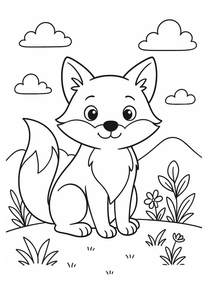 tập tô màu cùng con cáo