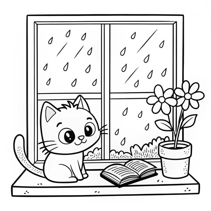 tô màu mèo xinh cho trẻ nhỏ