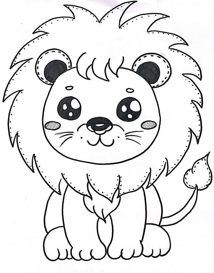 tô màu vui với hình sư tử