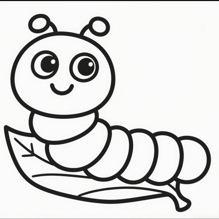 tranh sâu nhỏ cho bé tập tô