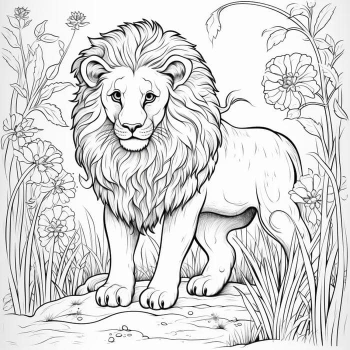 tranh sư tử dễ tô cho trẻ