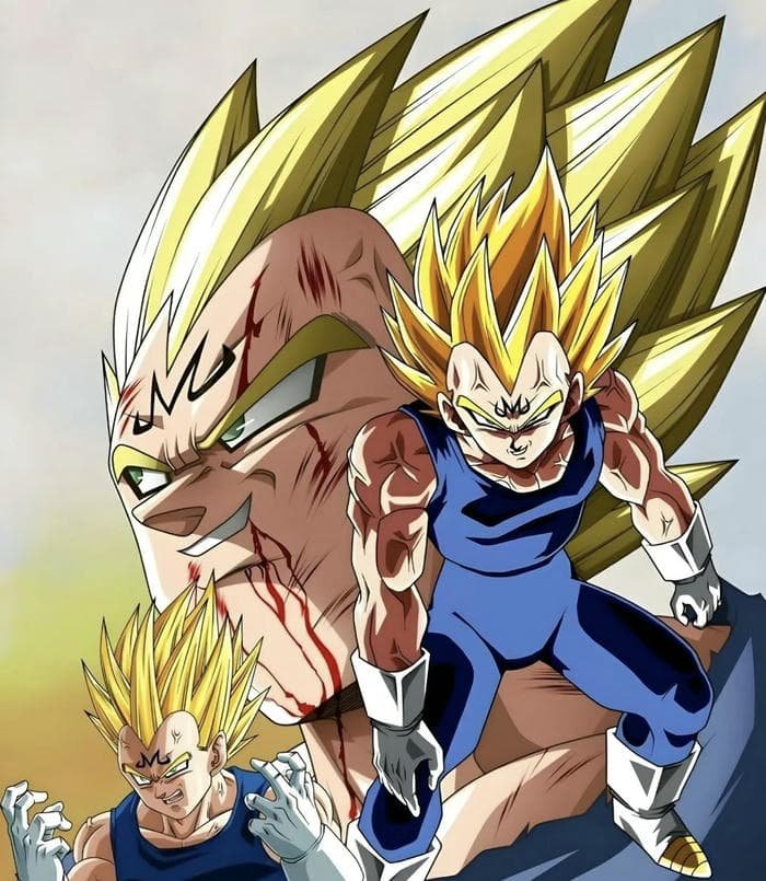 Ảnh Vegeta đối mặt kẻ thù