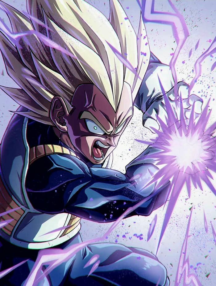 Ảnh Vegeta tập trung phóng năng lượng