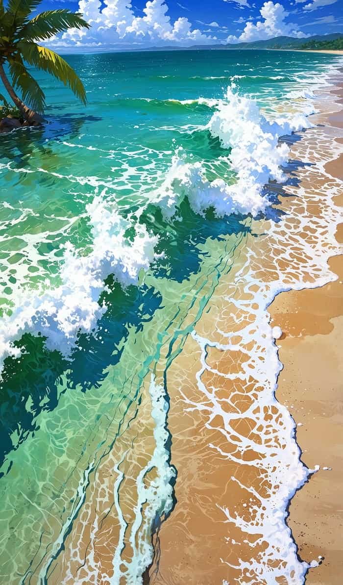 Ảnh anime biển ánh chiều yên