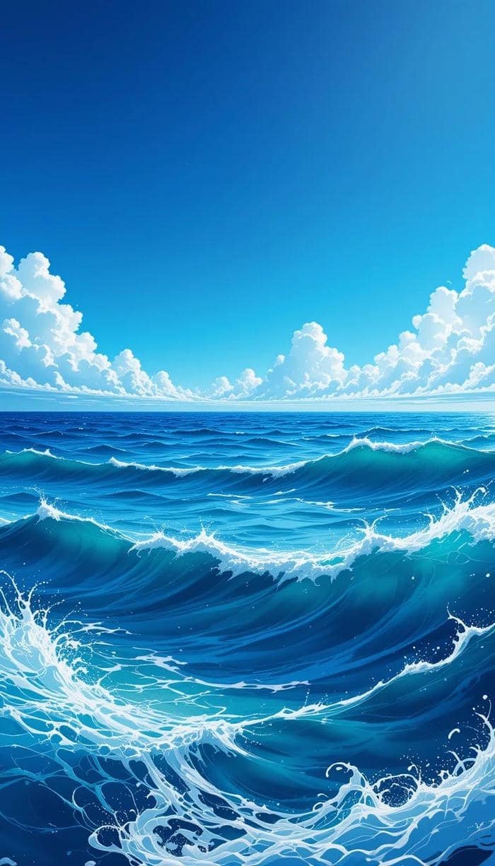 Ảnh anime biển cảm giác bình yên