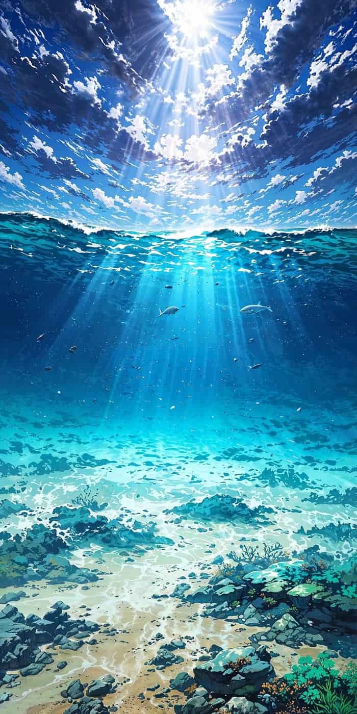 Ảnh anime biển dưới lòng đại dương