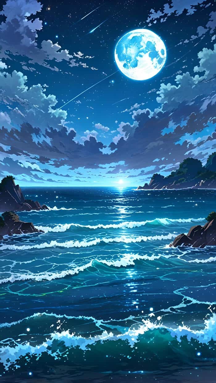 Ảnh anime biển sóng xô rì rào