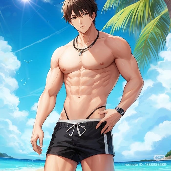 Ảnh anime nam 6 múi cơ bắp