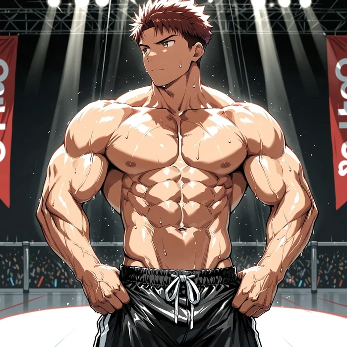 Ảnh anime nam cơ bụng săn chắc nam tính