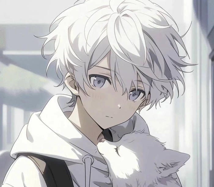 Ảnh anime nam tóc trắng chất