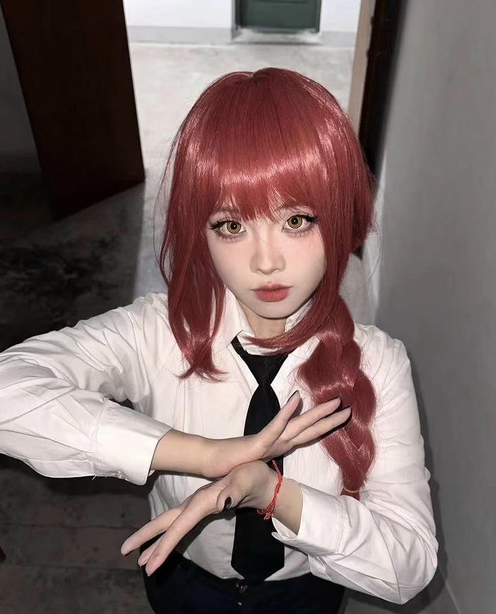Ảnh makima cosplay tóc đỏ tết