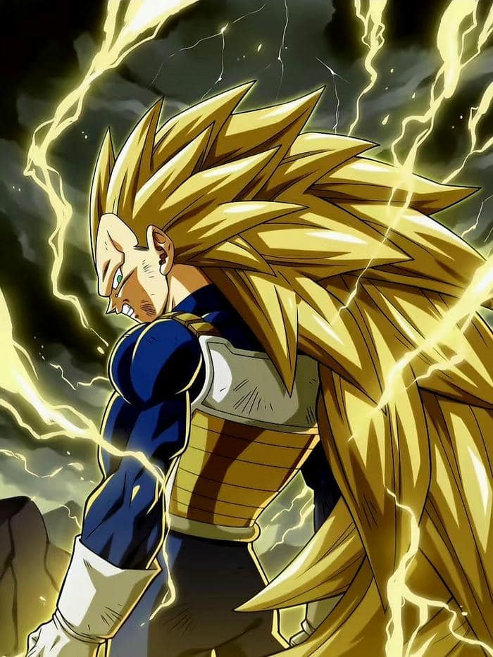 Anime Vegeta phóng năng lượng lớn