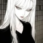 Anime avatar nữ mặc áo đen