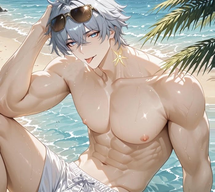 Bức ảnh 6 múi anime nam cá tính