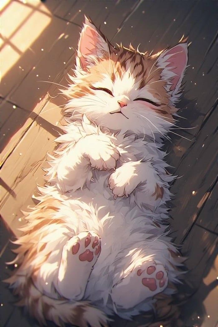 Bức ảnh con mèo anime ngộ nghĩnh