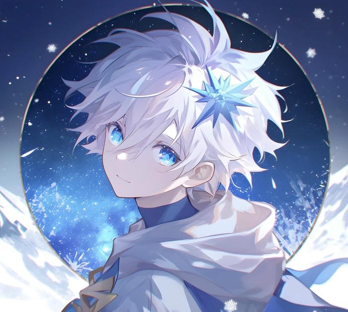 Bức ảnh tóc trắng anime nam ấn tượng