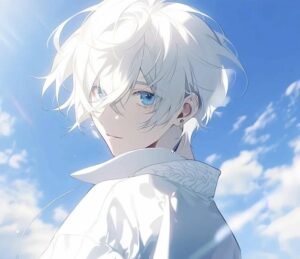 Bức hình nam tóc trắng anime nổi tiếng