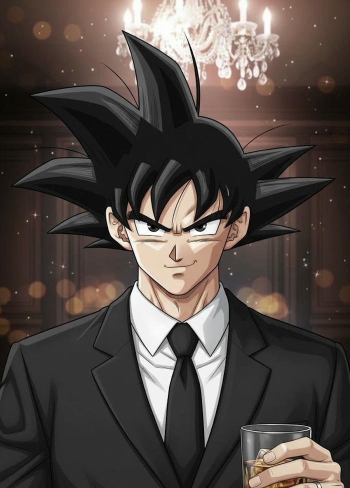 Hình SonGoku biểu cảm quyết đoán