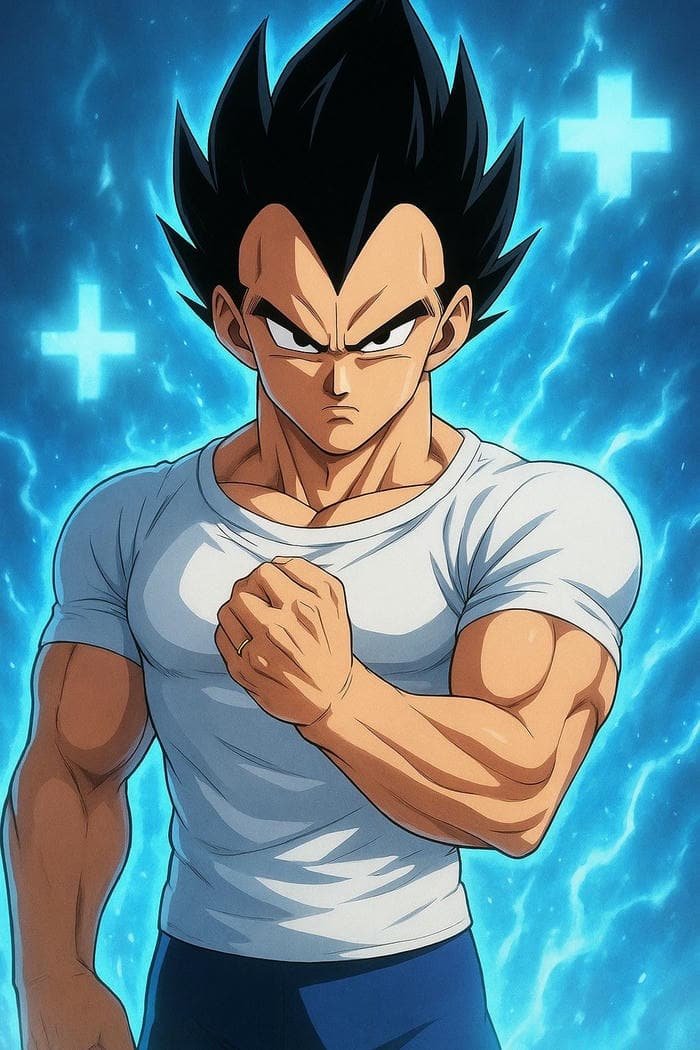 Hình Vegeta tạo dáng mạnh mẽ