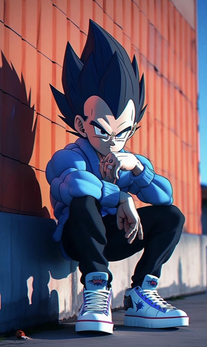 Hình Vegeta tạo dáng tự tin