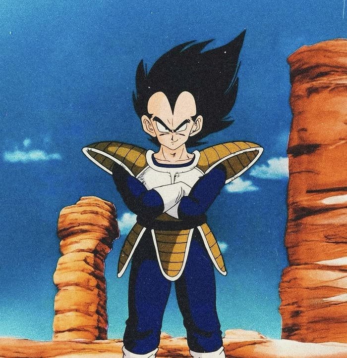 Hình Vegeta trong tư thế chiến binh