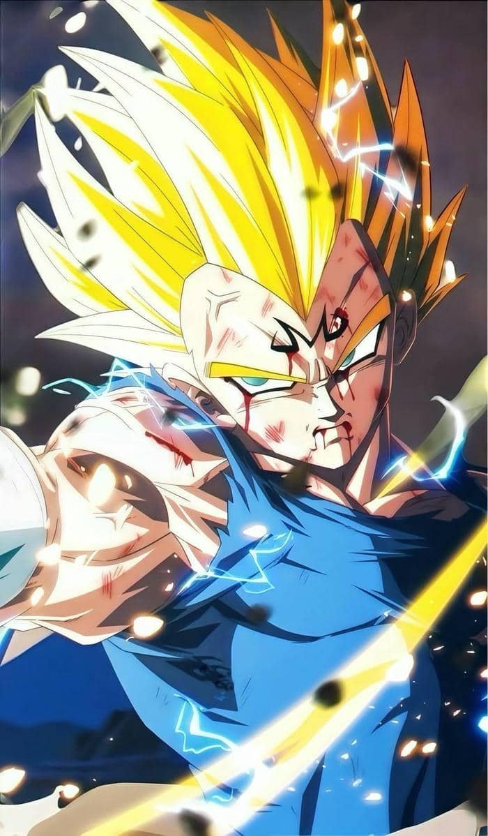 Hình ảnh Vegeta phóng tia năng lượng