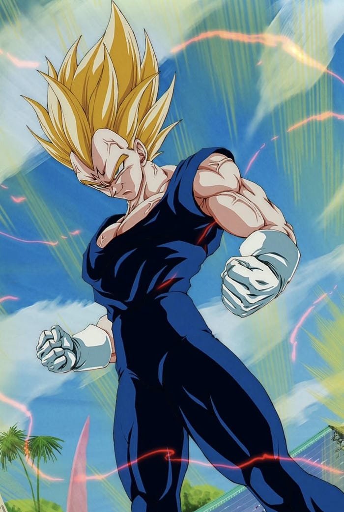 Hình ảnh Vegeta trong khoảnh khắc tập luyện