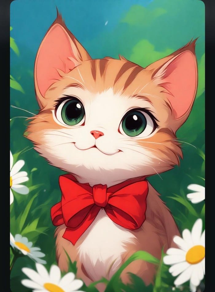 Hình ảnh con mèo anime đáng yêu
