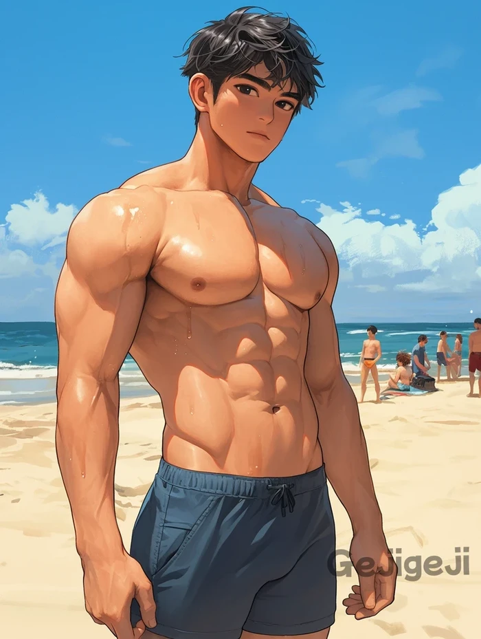 Săn chắc khỏe khoắn ảnh anime nam 6 múi