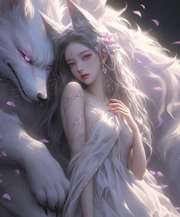 ảnh anime hồ ly nhìn có điểm nhấn