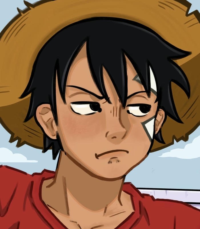 ảnh anime luffy đang bực tức