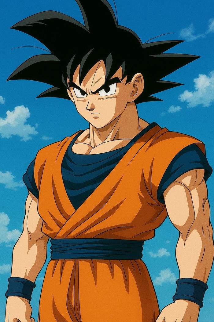 ảnh anime songoku thần thái tự tin