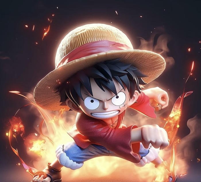 ảnh luffy đang thể hiện cảm xúc