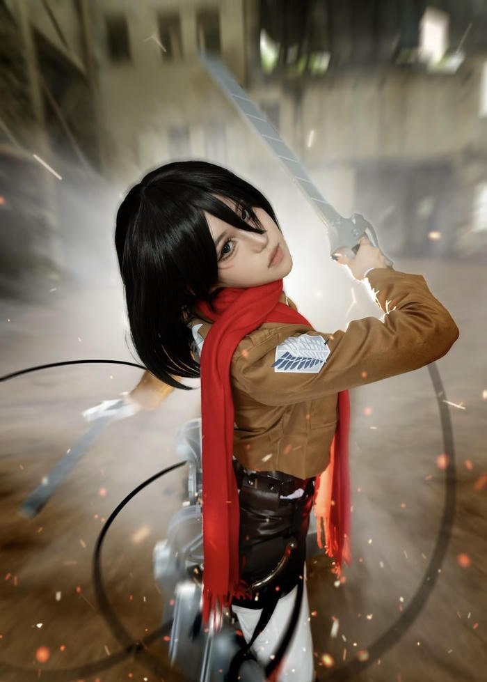 ảnh misaka cosplay cầm roi dây