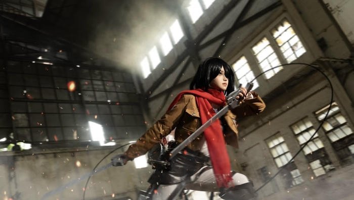 ảnh misaka cosplay quàng khăn đỏ
