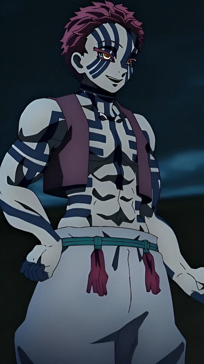 anime Akaza tạo hình rất cơ bản