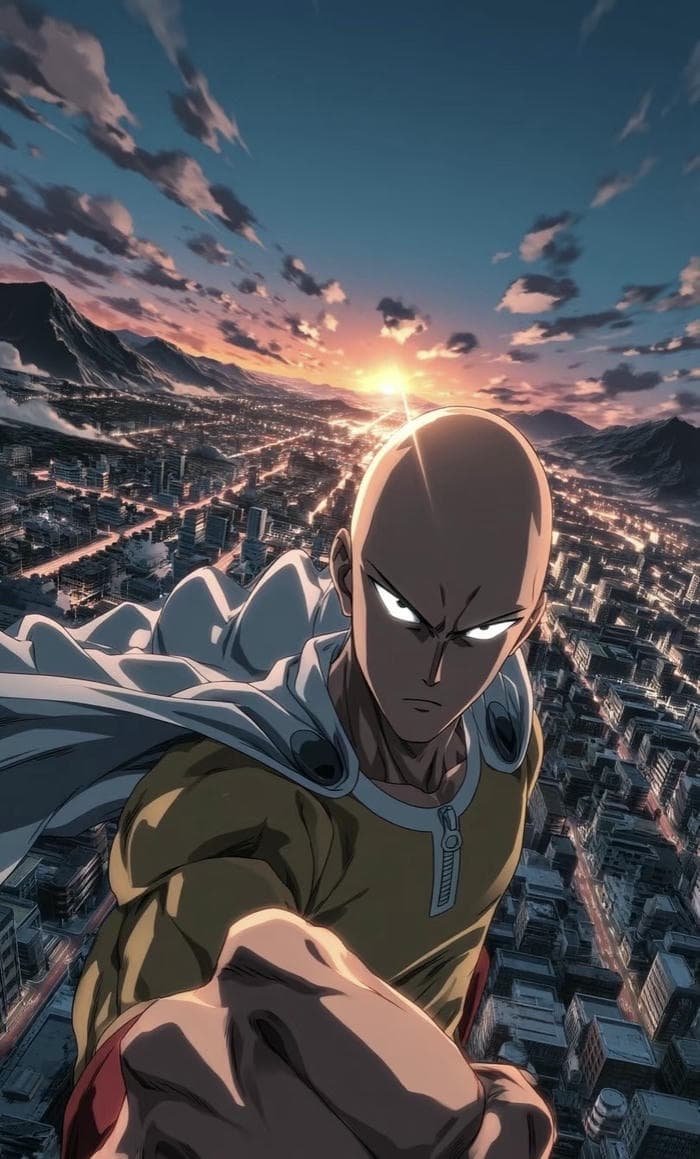 anime Saitama uy lực mạnh mẽ
