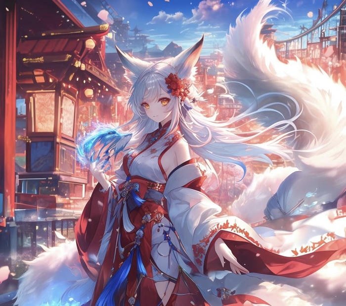 anime hồ ly trông rất dễ thương