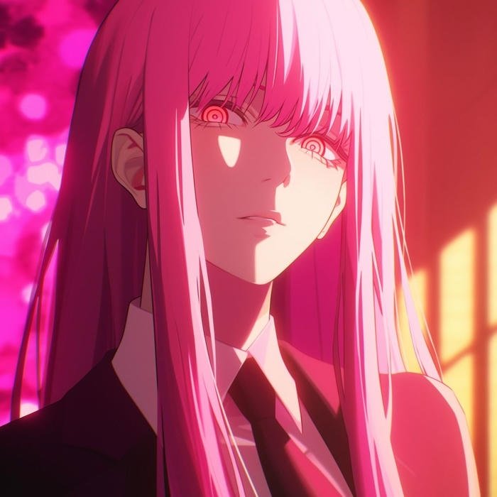 avatar anime nhân vật tóc dài hồng