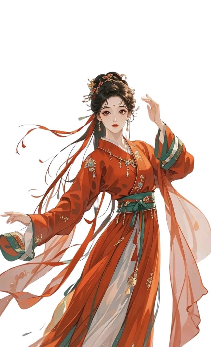 bức ảnh công chúa lạnh lùng mặc đầm đỏ