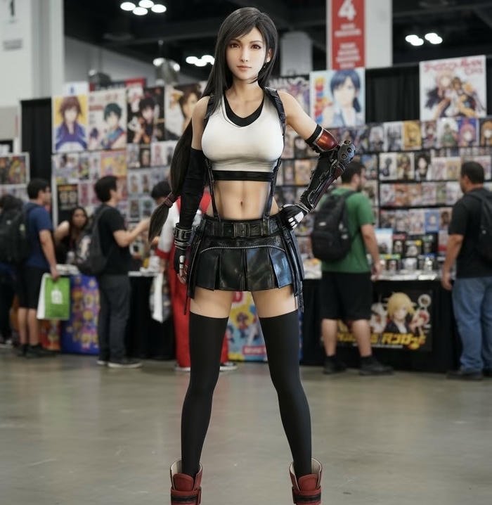 bức ảnh cosplay tifa ánh nhìn kiên định