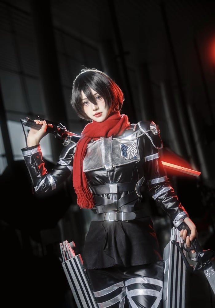 bức ảnh misaka cosplay trang phục màu đen