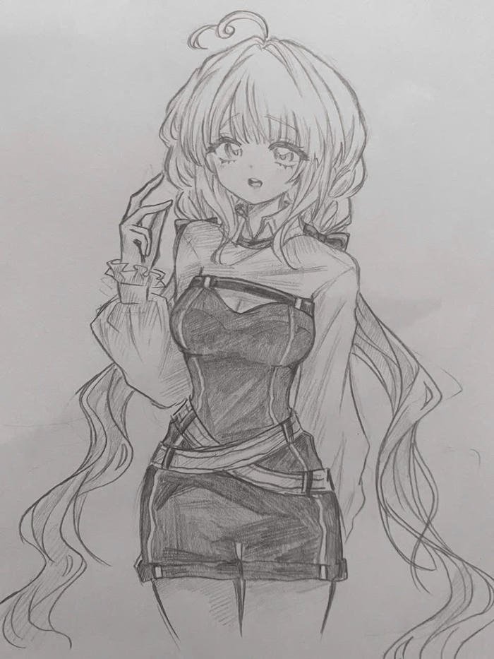 bức ảnh tranh vẽ anime đôi mắt to tròn