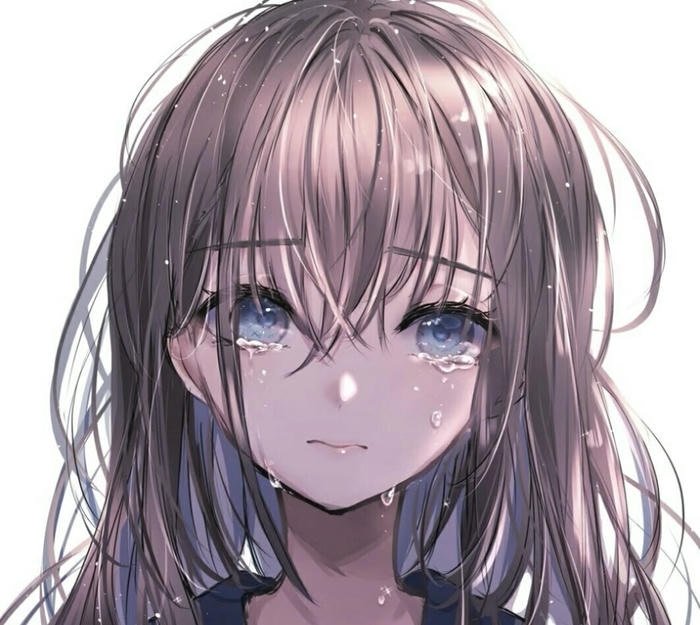 bức hình anime khóc tuyệt vọng